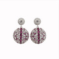 Pink Statement Studs Earrings