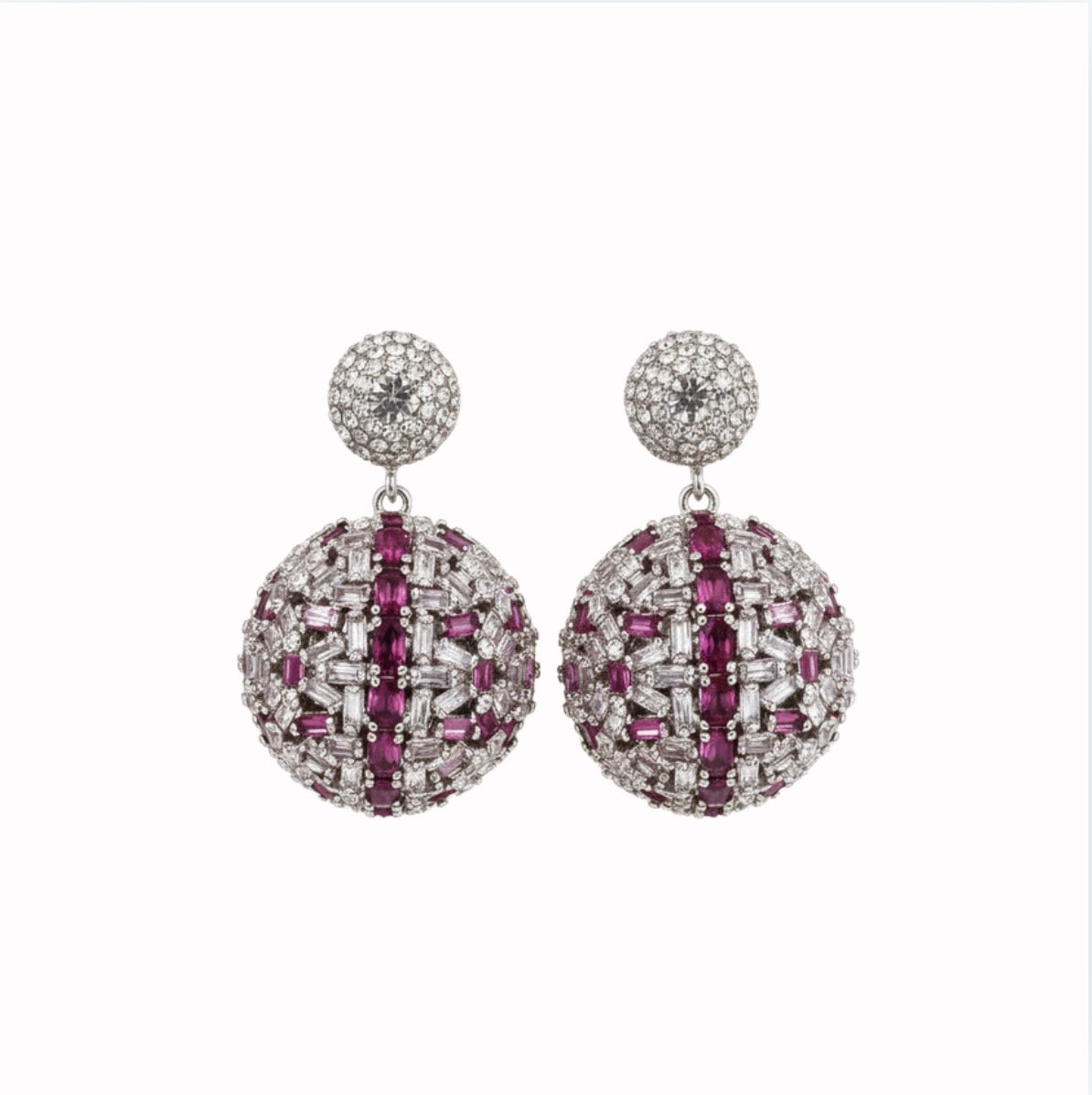 Pink Statement Studs Earrings