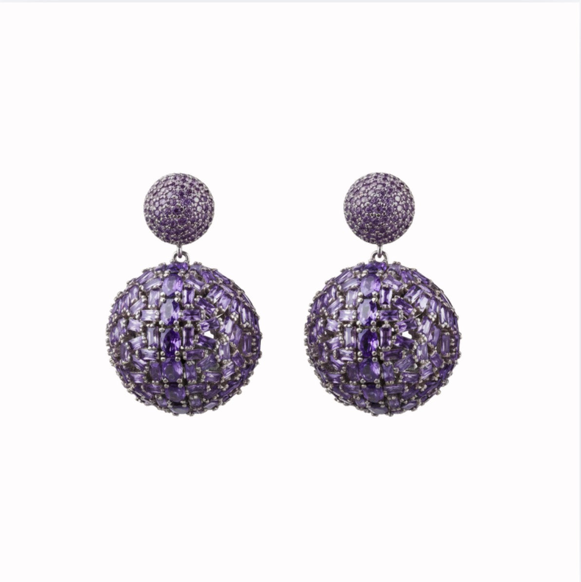 Purple Statement Earrings