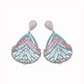 Pink Blue Drop Earrings