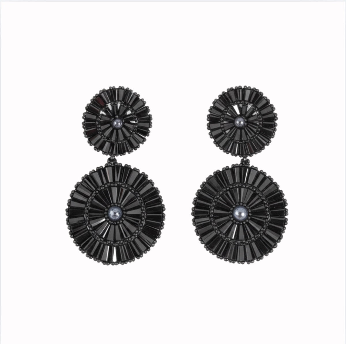 Crystal Black Earrings