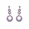 Purple Drop Earrings