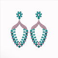 Green Pink Earrings