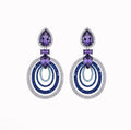 Purple Blue Earrings