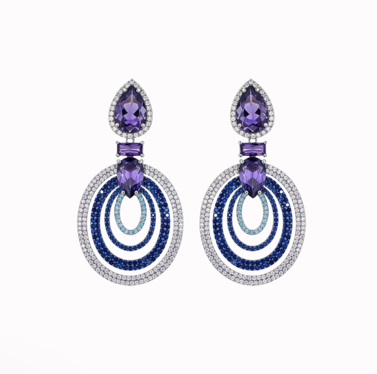 Purple Blue Earrings
