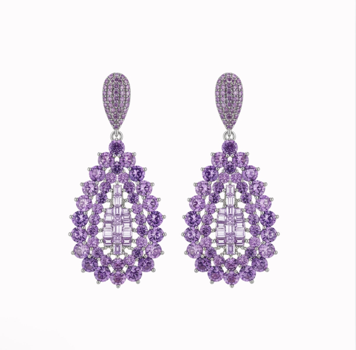 Purple Statement Earrings