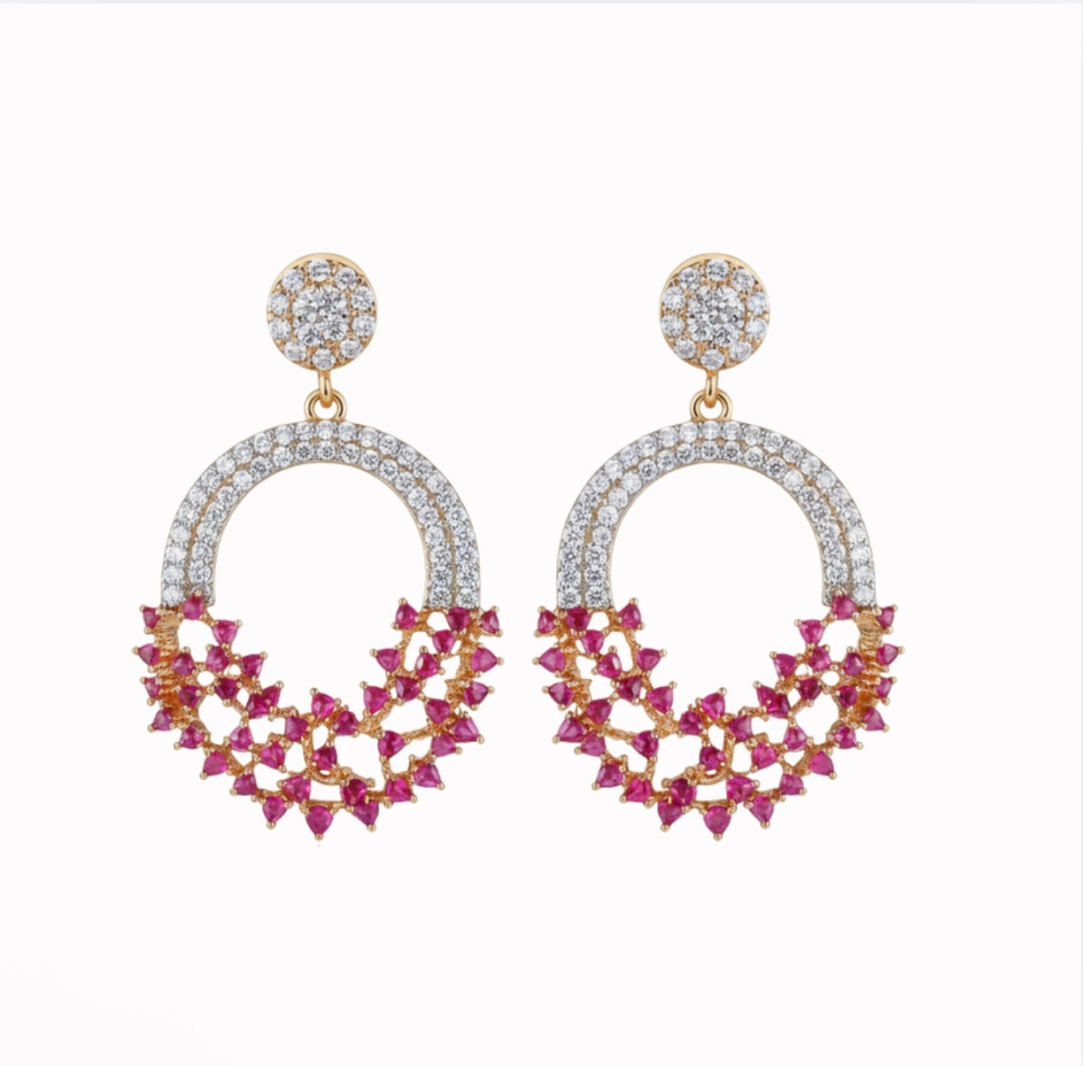 Pink Stud Earrings