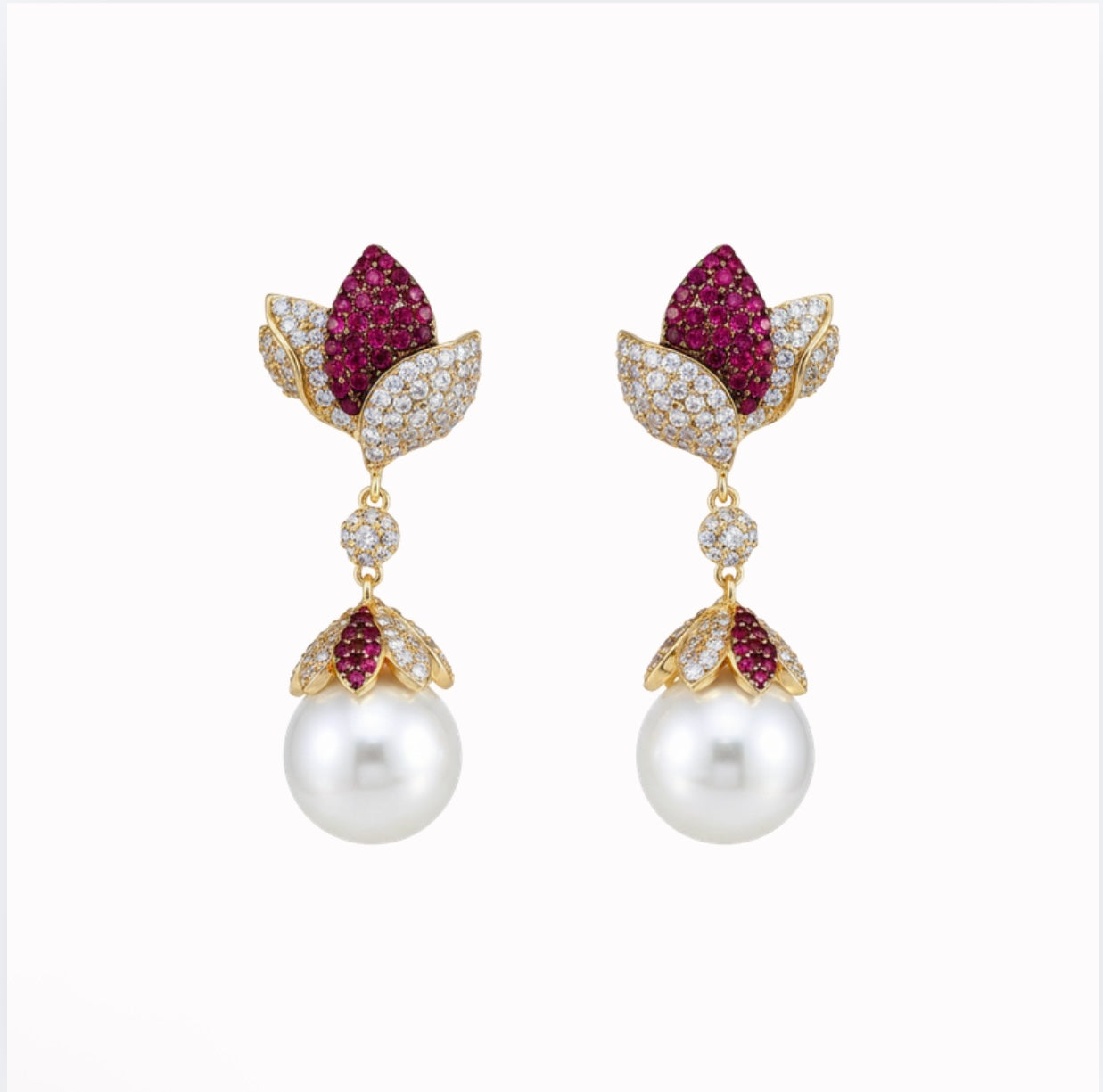 Pink Pearl Earrings