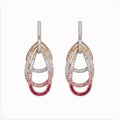 Gold Pink Earrings