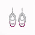 Silver Pink Earrings