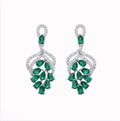 Green Statement Earrings