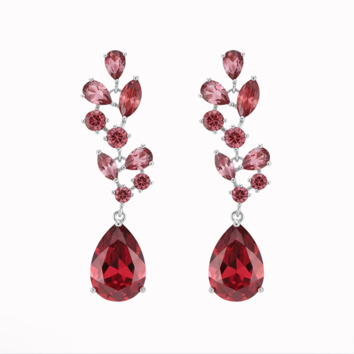 Red Drop Earrings