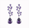 Purple Drop Earrings