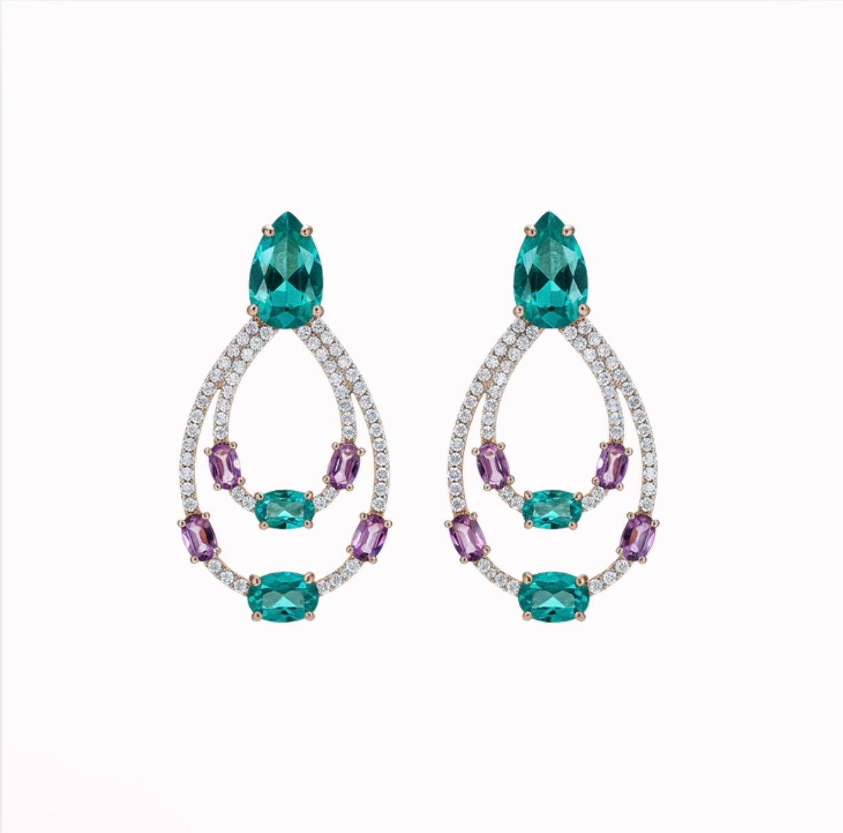 Gold Multicolor Earrings