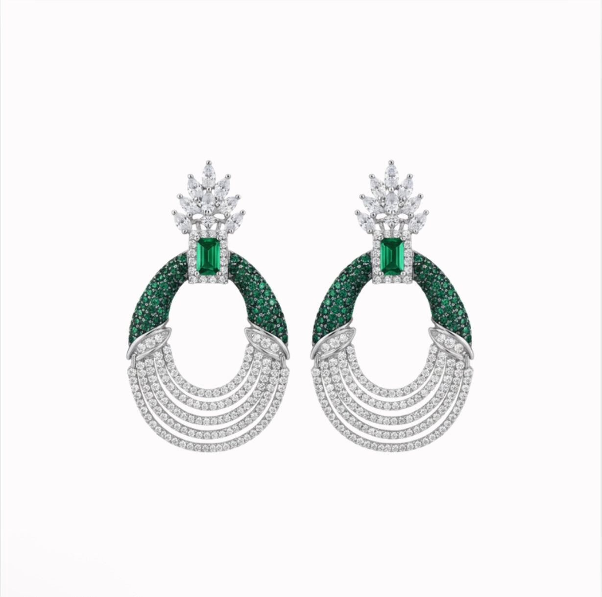 Green Drop Earrings