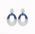 Navy Statement Earrings