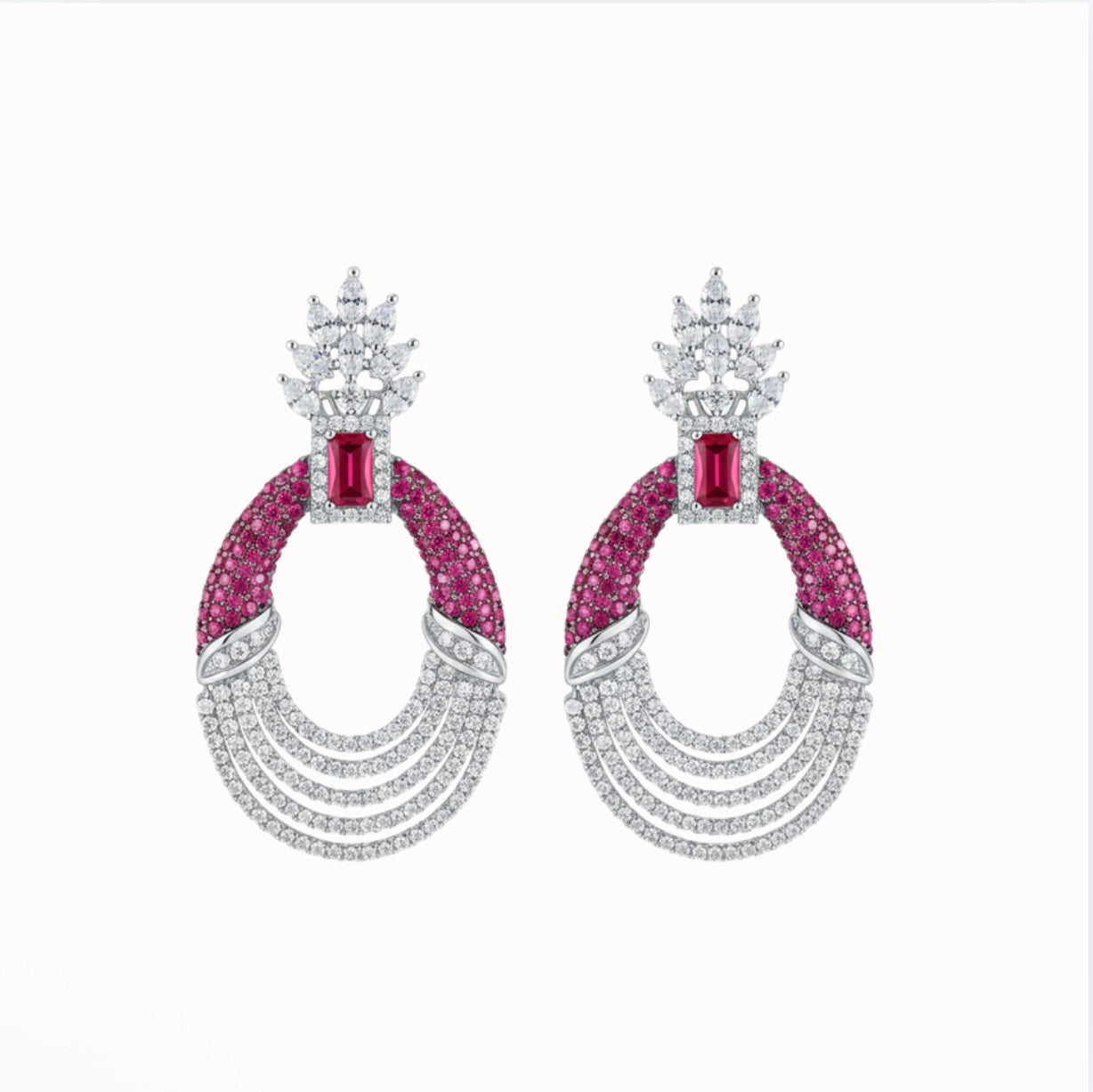 Pink Statement Earrings