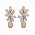 Three Tone Gold Earrings