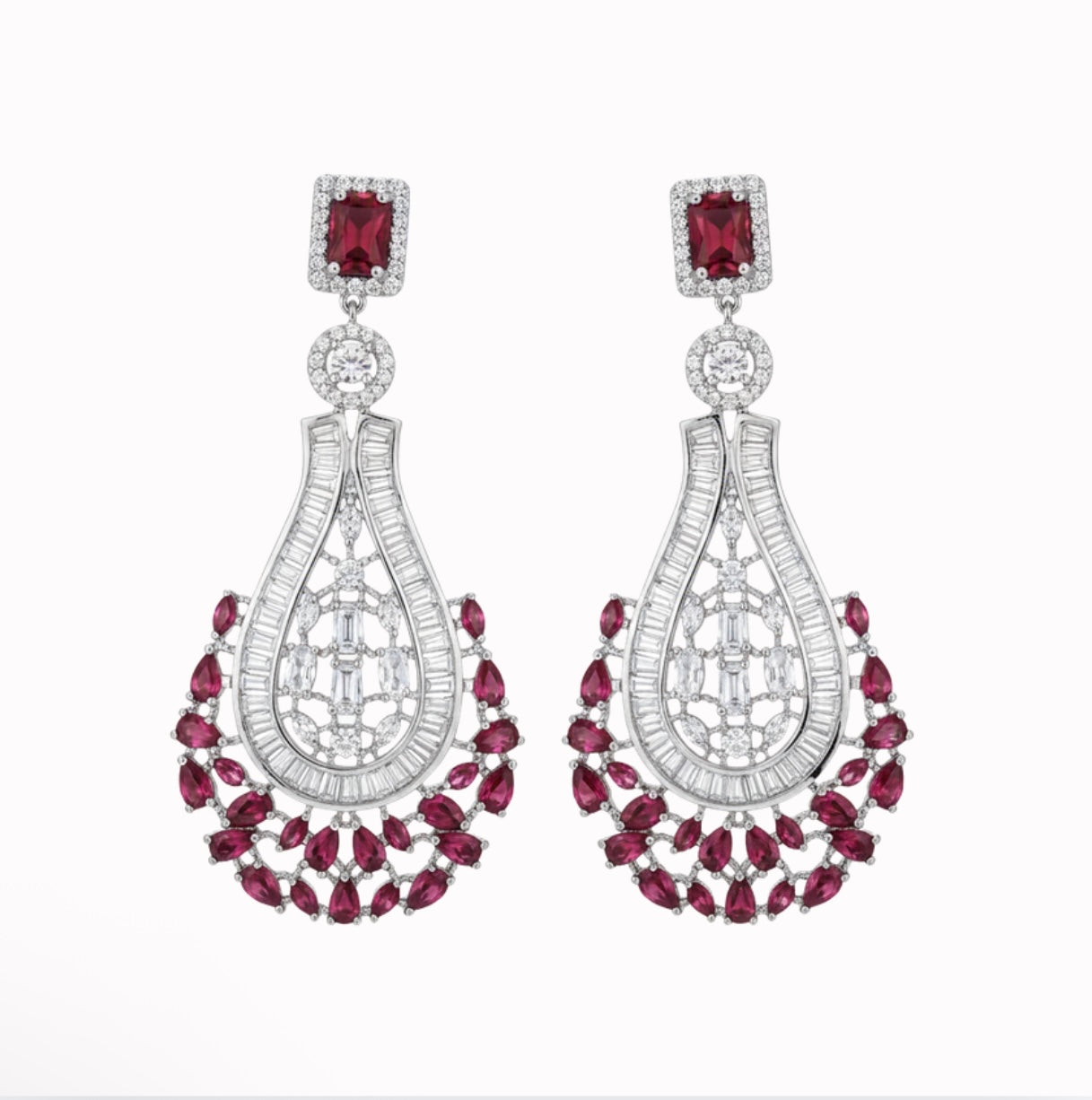 Red Statement Earrings