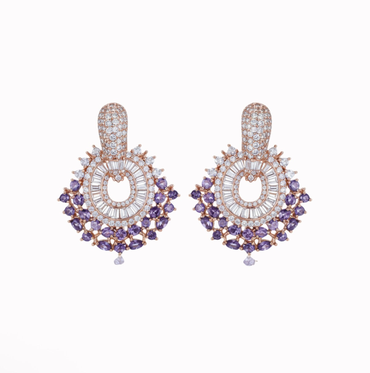 Pink Purple Earrings