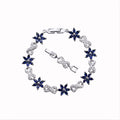Silver Navy Blue Bracelet