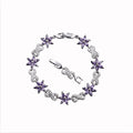 Silver Purple Accent Bracelet