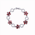 Silver Red Statement Bracelet