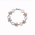 Silver Orange Glow Bracelet