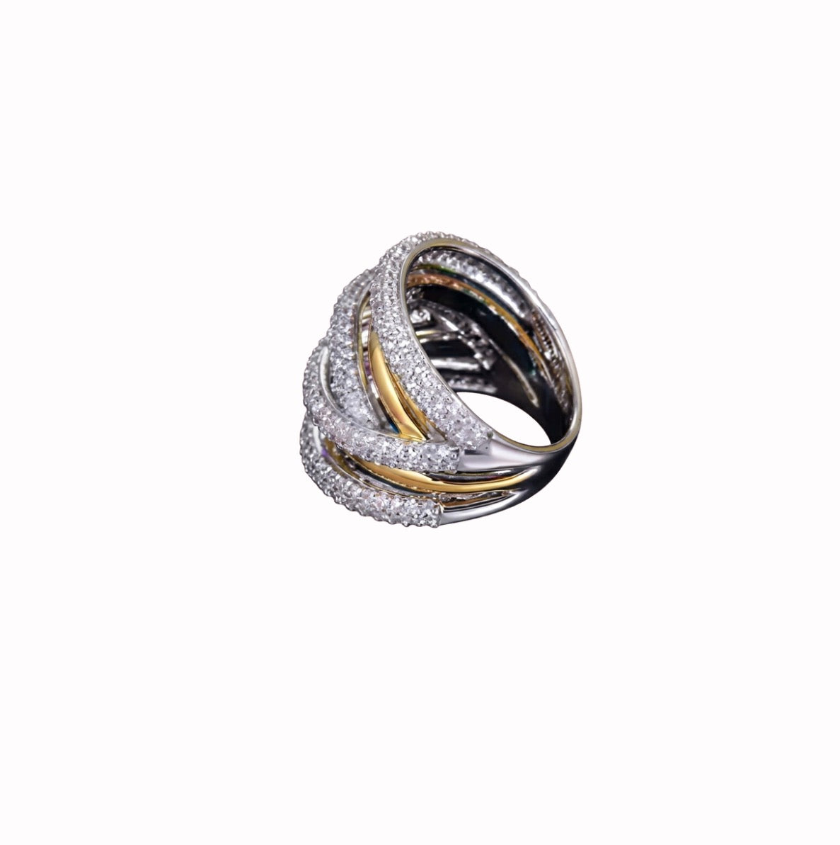 Silver Gold Contrast Ring