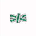 Green Accent Statement Ring