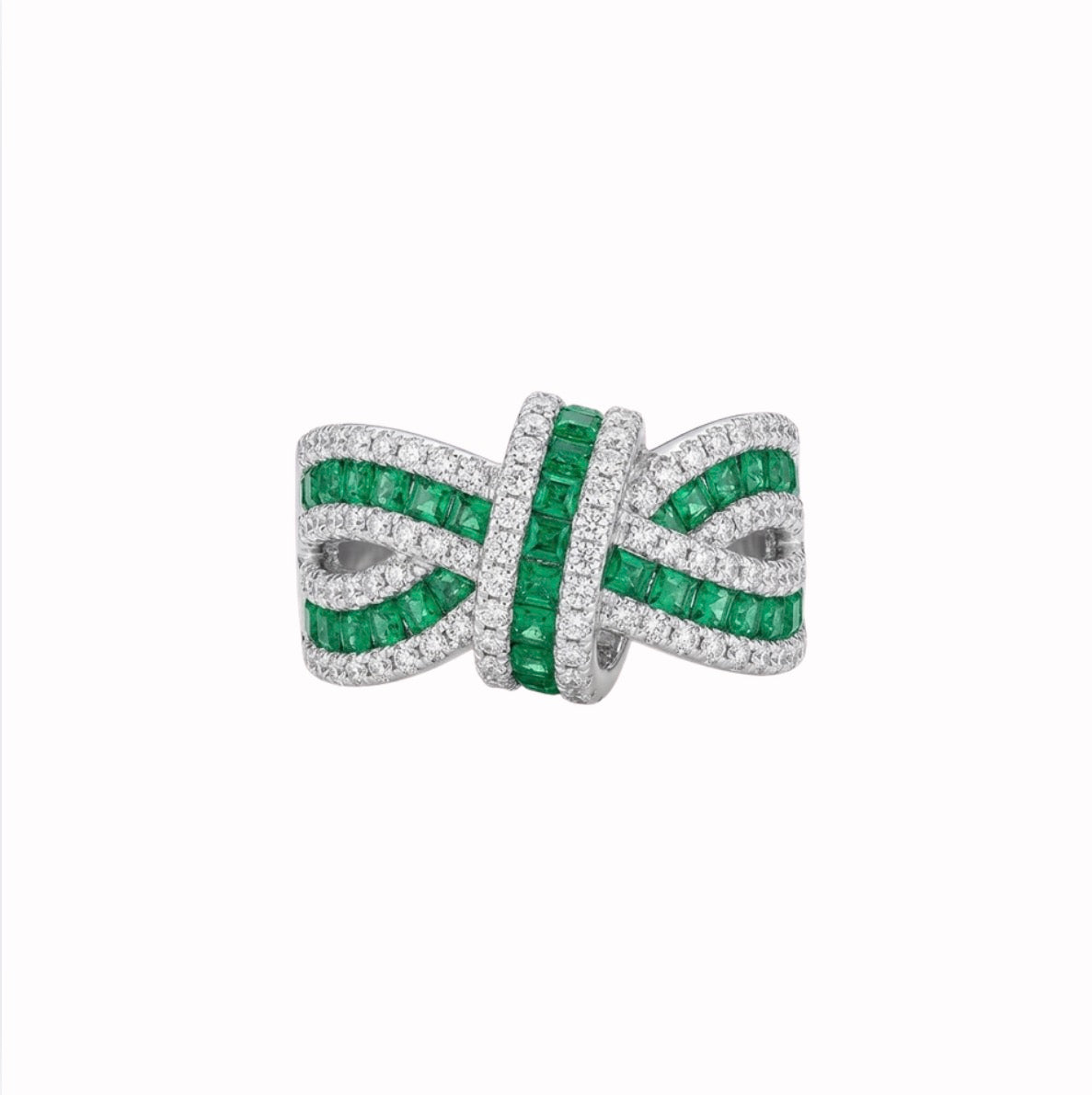 Green Accent Statement Ring