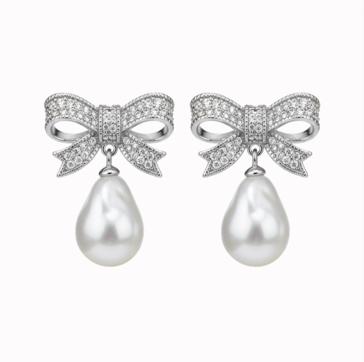 Silver Pearl Earrings
