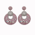 Silver Pink Earrings
