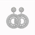 Silver Purple Earrings