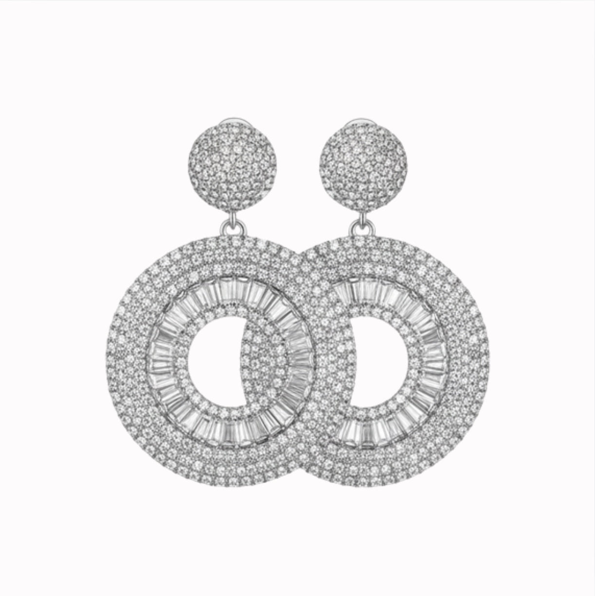 Silver Purple Earrings