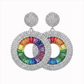 Silver Multicolor Earrings