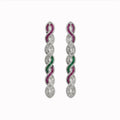 Silver Multicolor Earrings