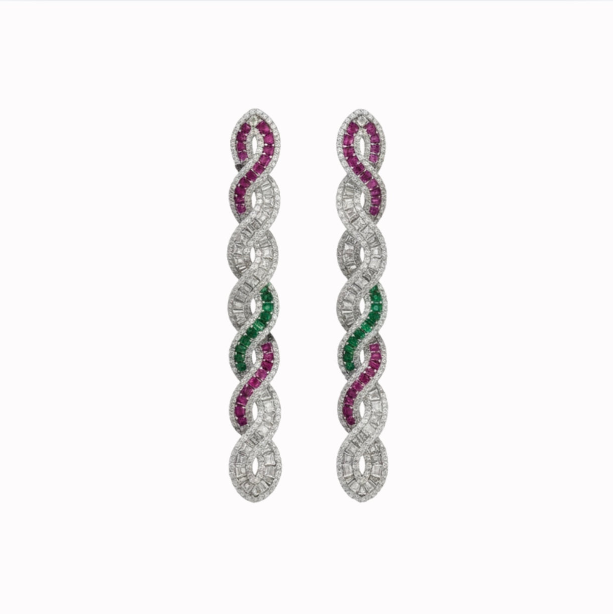 Silver Multicolor Earrings