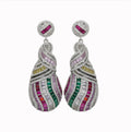 Silver Multicolor Earrings