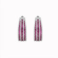 Silver Pink Earrings
