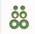 Green Statement Earrings