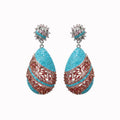 Pink Blue Earrings