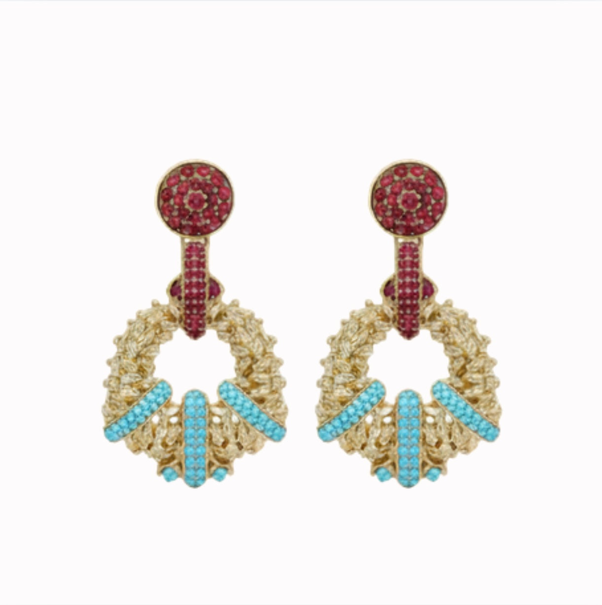 Gold Multicolor Earrings