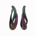 Green Pink Earrings