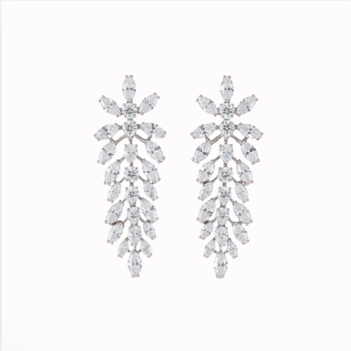 Silver Glam Statement Earrings