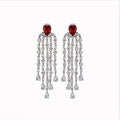 Ruby Red Drop Earrings