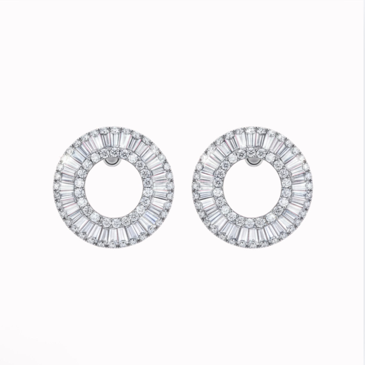 Silver Sparkle Stud Earrings