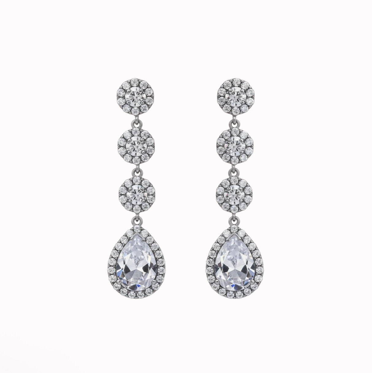 Elegant Silver Disc Earrings