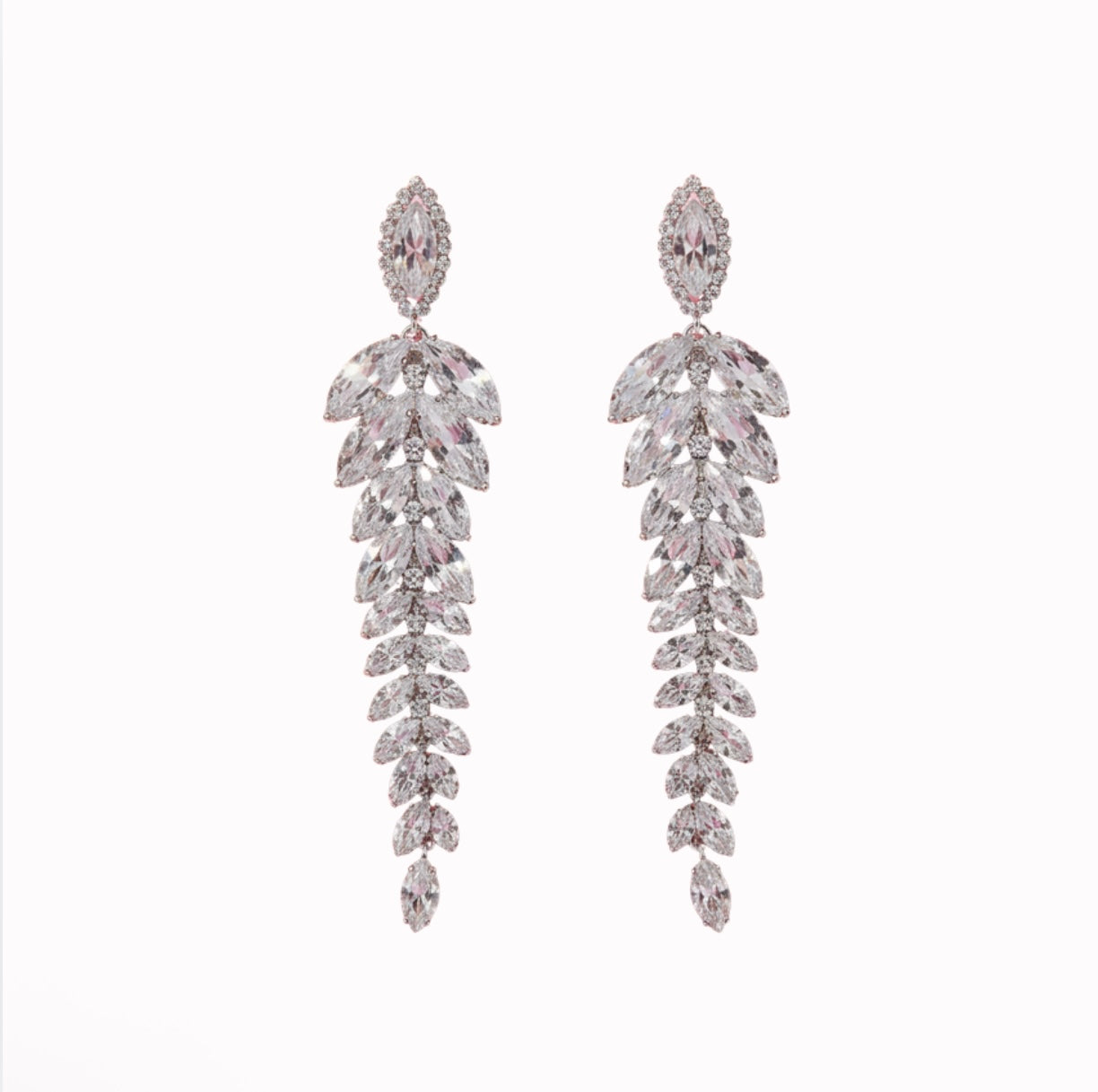 Silver Twist Drop Earrings