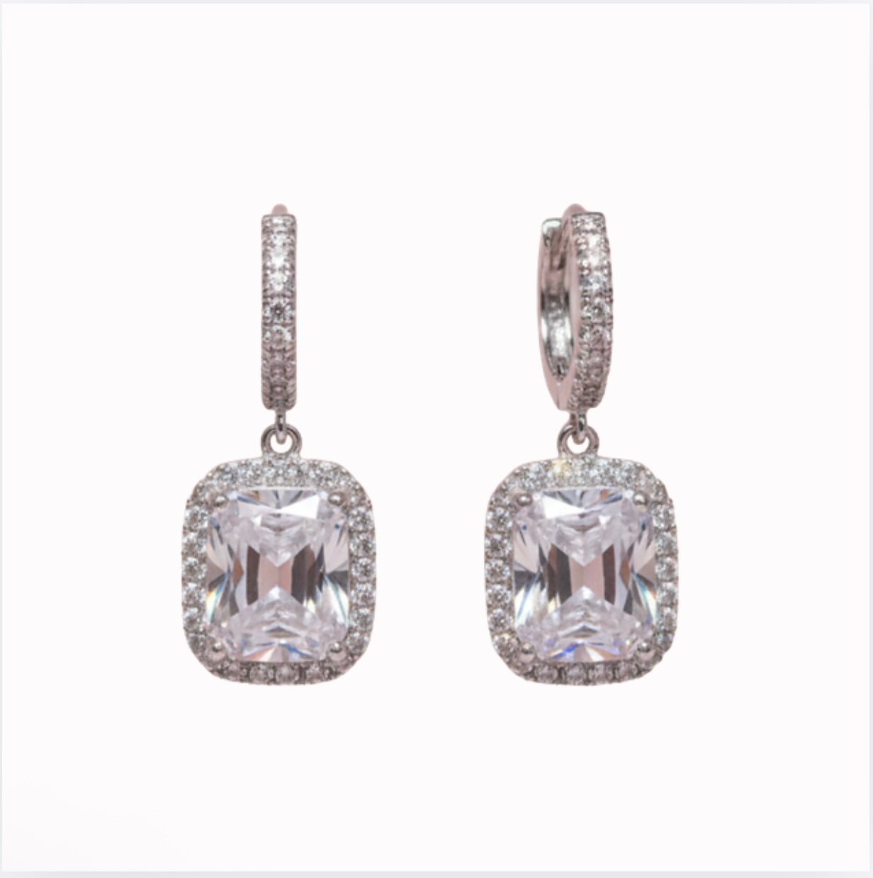 Silver Crystal Earrings